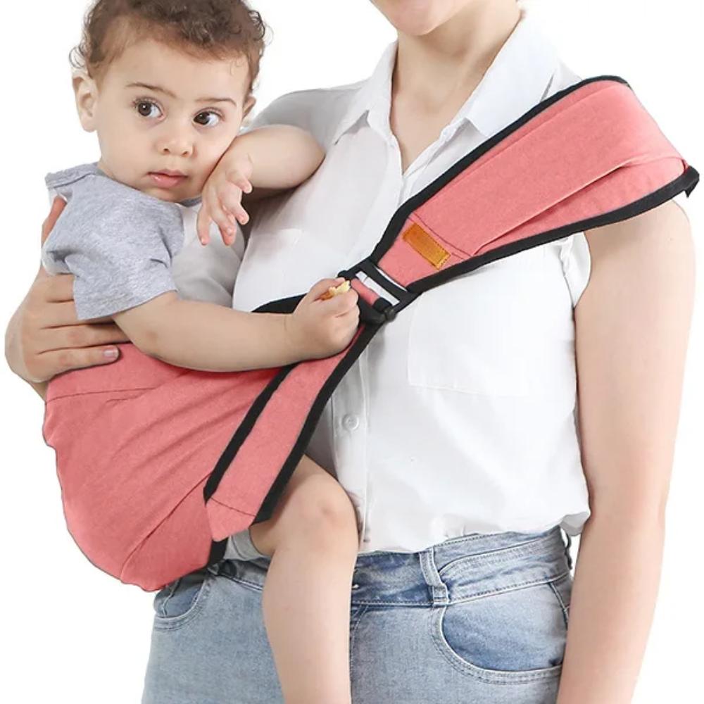 Versatile unisex baby wrap carrier with integrated stool strap for optimal infant support and comfort.