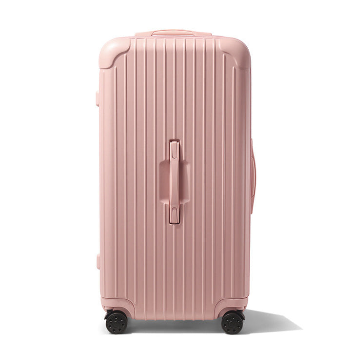 Functional unisex hardshell suitcase with 4 spinner wheels & integrated secure lock.