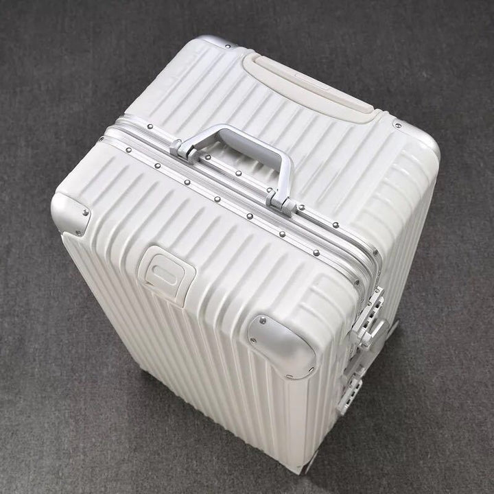 Black hardshell carry-on luggage with secure lock and smooth spinner wheels for short trips.