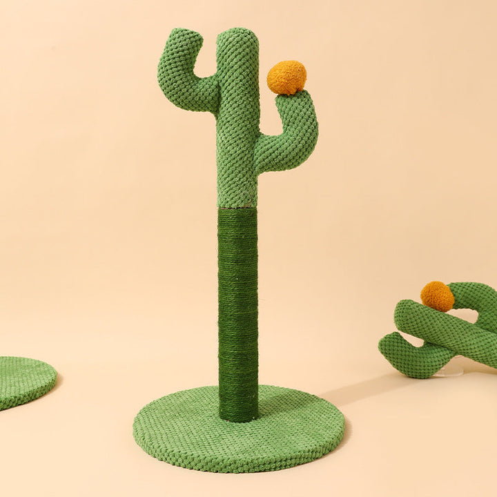 Durable sisal post in a fun cactus design for cats of all ages.