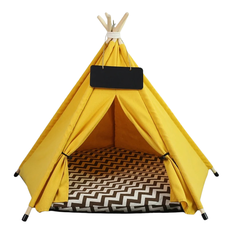 Stylish indoor pet fort made of durable canvas, ideal for cats and small dogs.