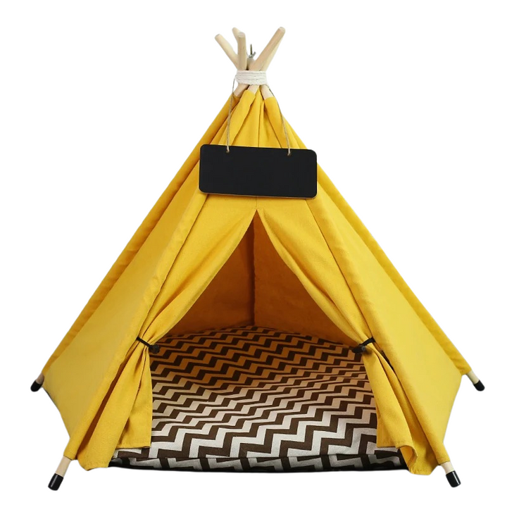 Stylish indoor pet fort made of durable canvas, ideal for cats and small dogs.