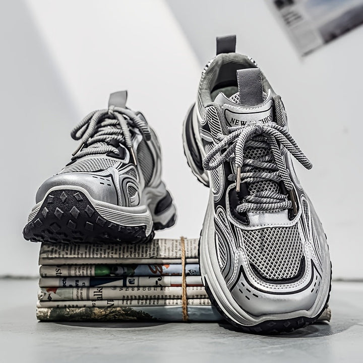Versatile unisex footwear: lace-up sneakers that complement any street style.