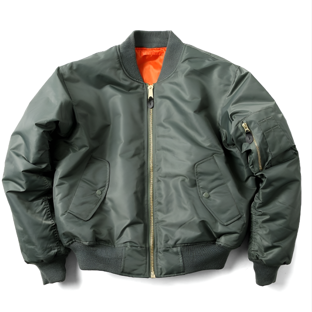 Unisex classic bomber jacket in black, perfect for timeless style and comfort.