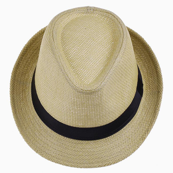 Stylish unisex classic trilby hat, a lightweight fashion accessory for summer travel & beach days.