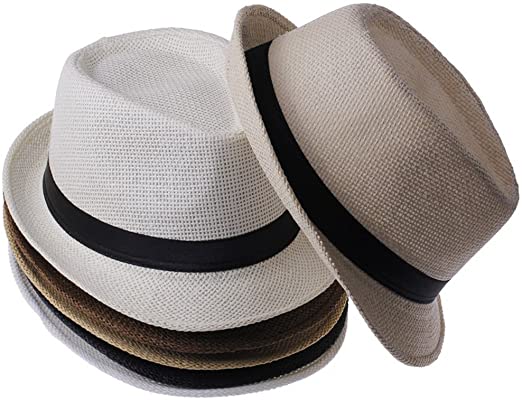 Casual lightweight classic trilby hat, stylish unisex design for everyday summer outings & travel.