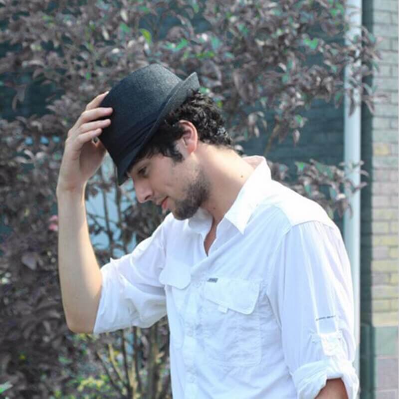 Elegant classic trilby summer hat, lightweight & stylish, perfect for a chic unisex look & sun shade.