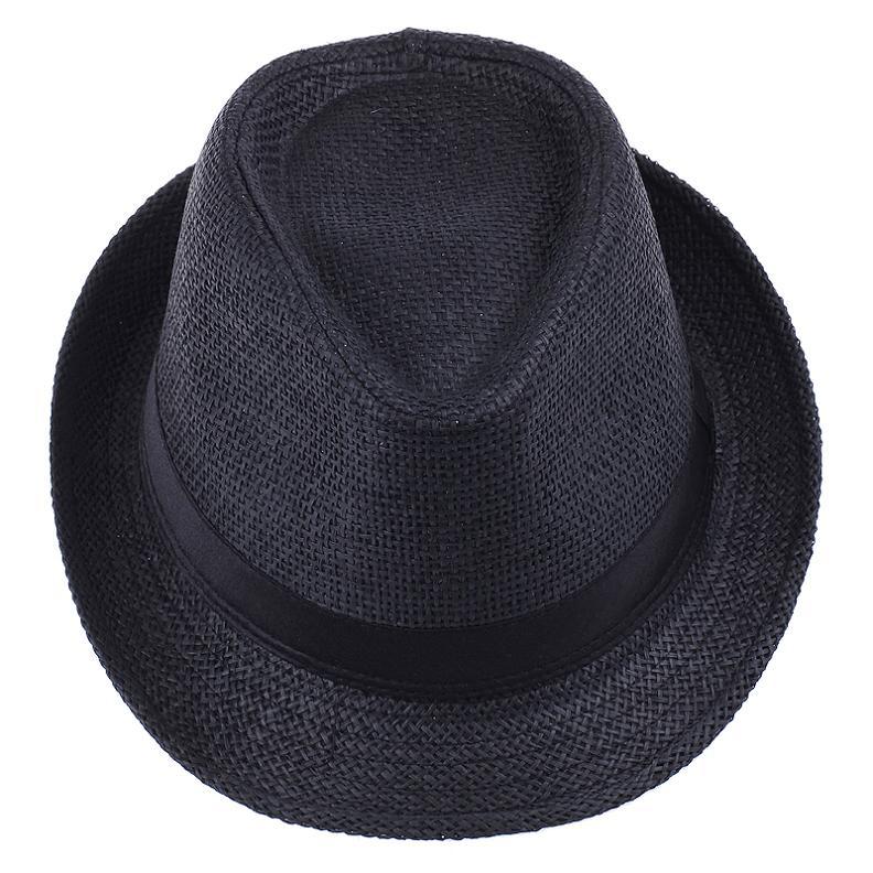 Classic unisex trilby hat, lightweight and breathable, offering summer sun protection and style.