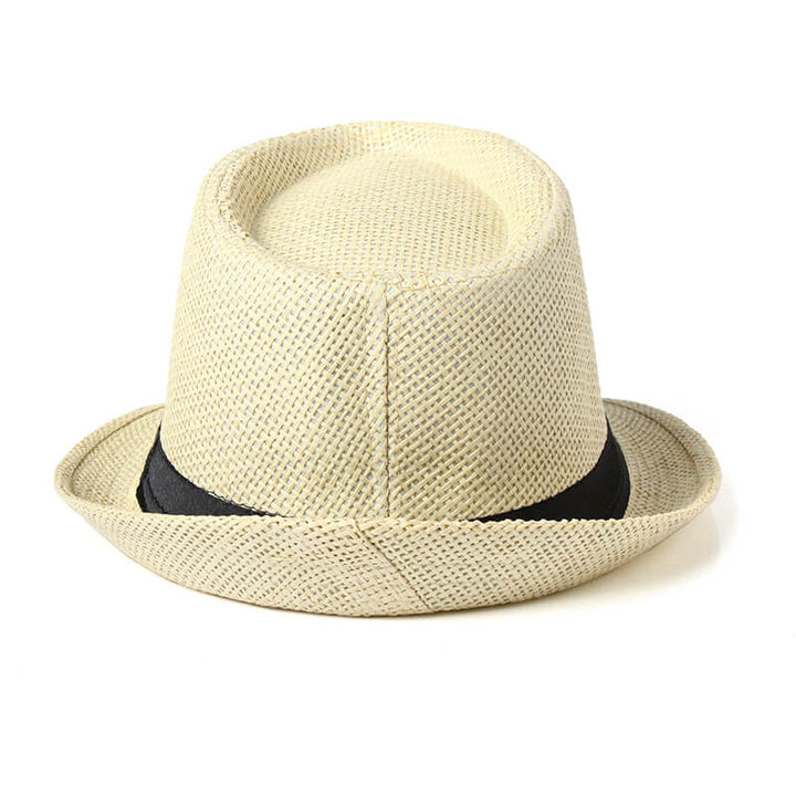 Fashionable classic trilby summer hat, adds a stylish touch to any unisex outfit for sun protection.