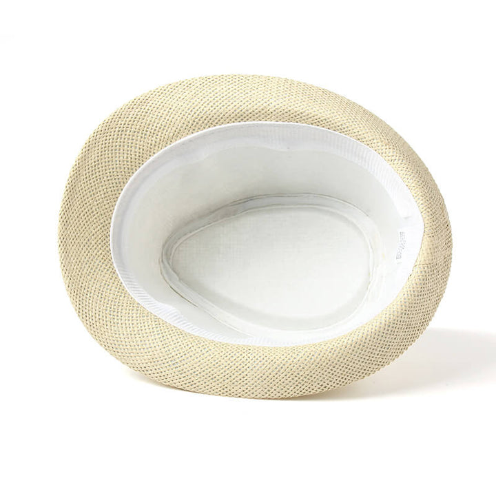 Breathable lightweight classic trilby summer hat, comfortable for all-day wear & travel. Unisex style.