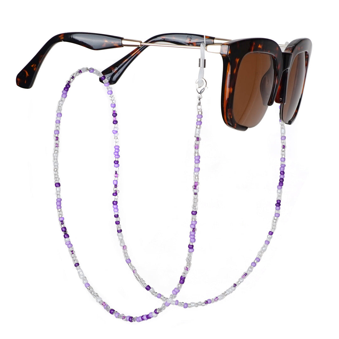 Beaded eyeglass chain in a rainbow of colors, perfect for sunglasses & readers.