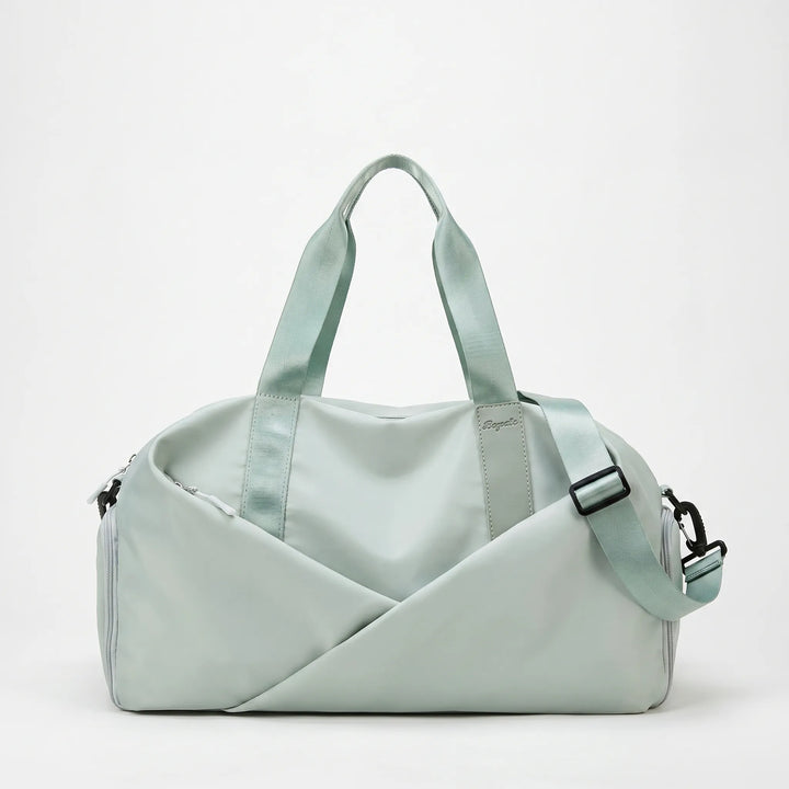 Spacious Unisex Gym Duffel Bag with integrated shoe compartment, perfect for workout gear and sports shoes.