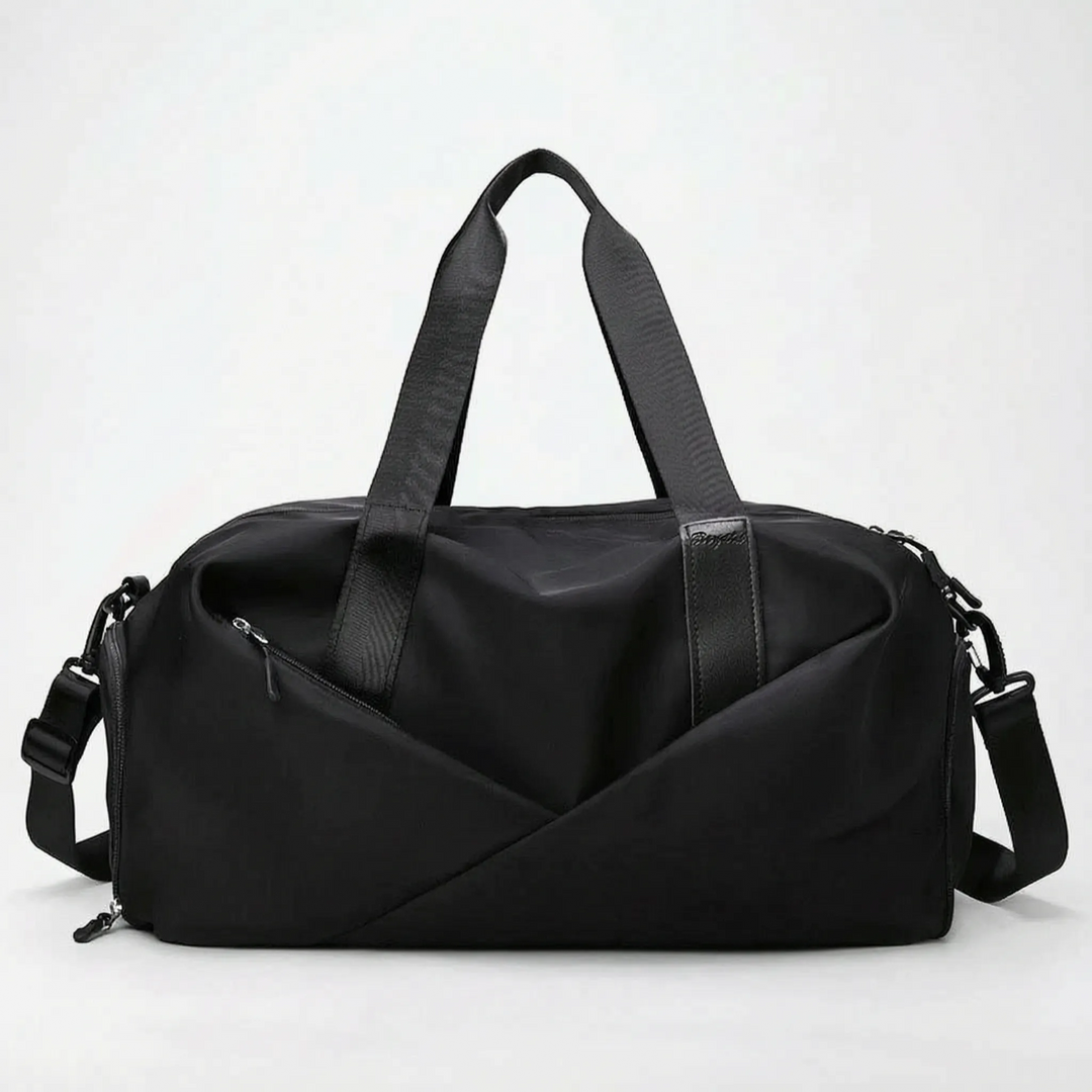 Versatile Unisex Duffel Bag for gym, sports & travel. Features include a shoe compartment & wet pocket for organized gear.