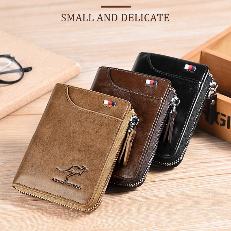 New unisex compact RFID wallet in durable PU leather, offering secure everyday protection and style.