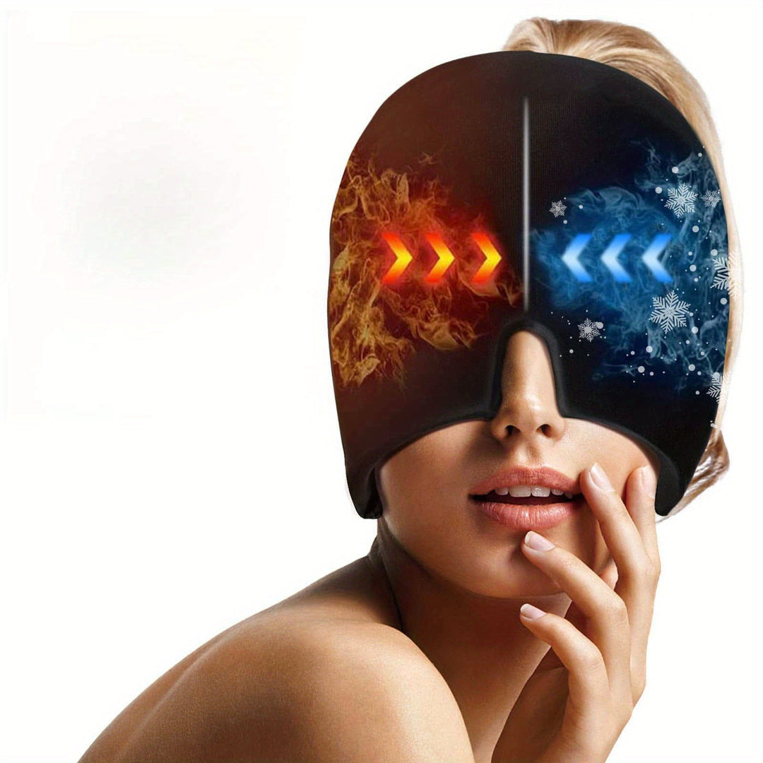 Soft, adjustable cooling headband for headache relief and ultimate comfort.
