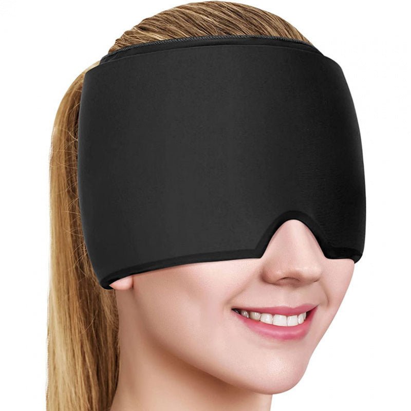 Unisex gel relief headband, adaptable for migraines, headaches, and general head pain.