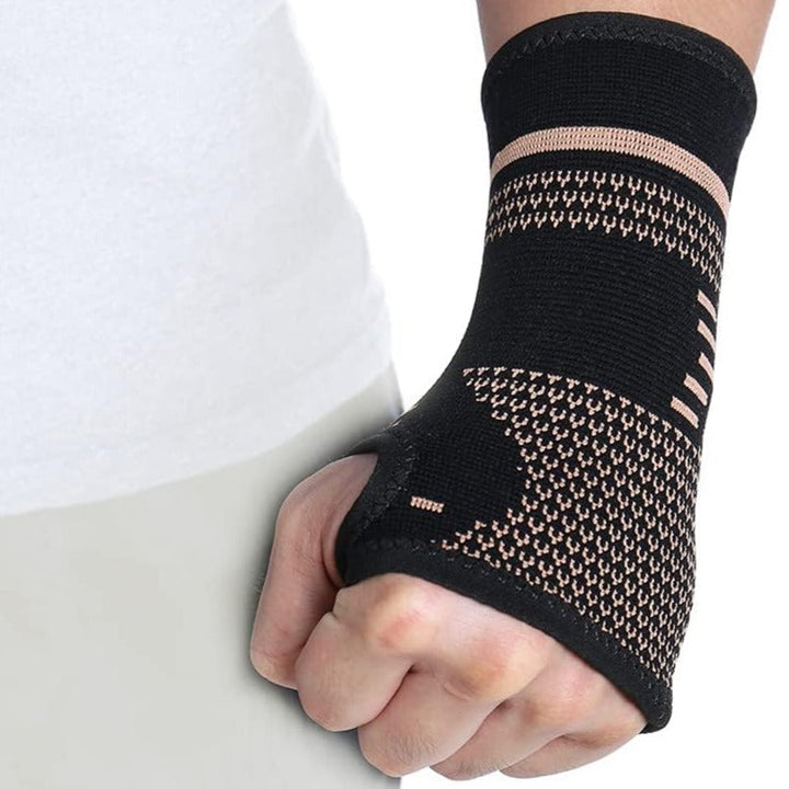 Effective unisex copper wrist hand brace for pain relief, carpal tunnel, arthritis & everyday support.