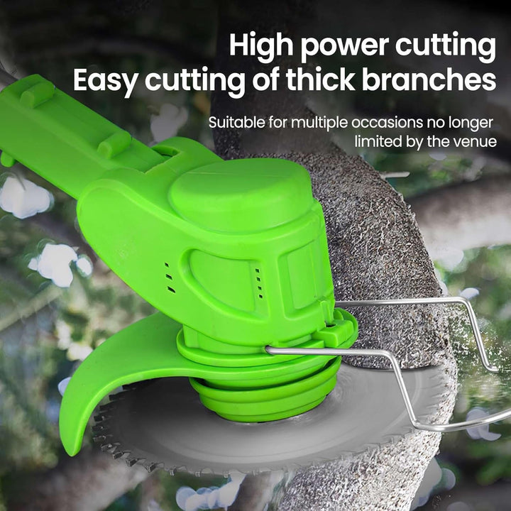 Versatile cordless 24V lawn trimmer, essential outdoor tool for efficient garden maintenance & weed trimming with comfort.