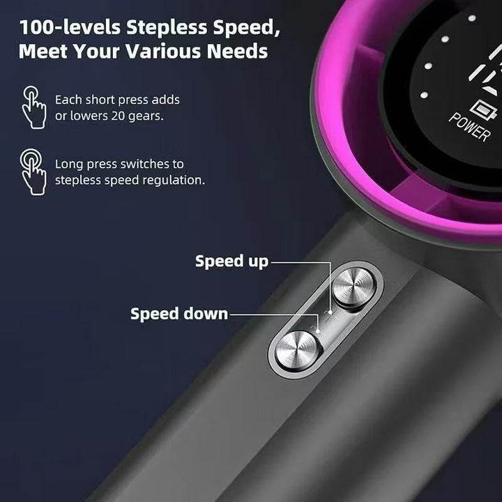 High-speed digital hair dryer, cordless design offers powerful and efficient hair drying for beauty care.