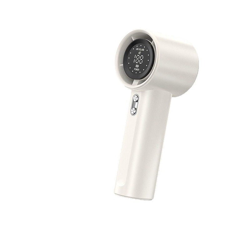 Rechargeable cordless hair dryer, compact for travel. High-speed digital display for convenient, powerful drying.