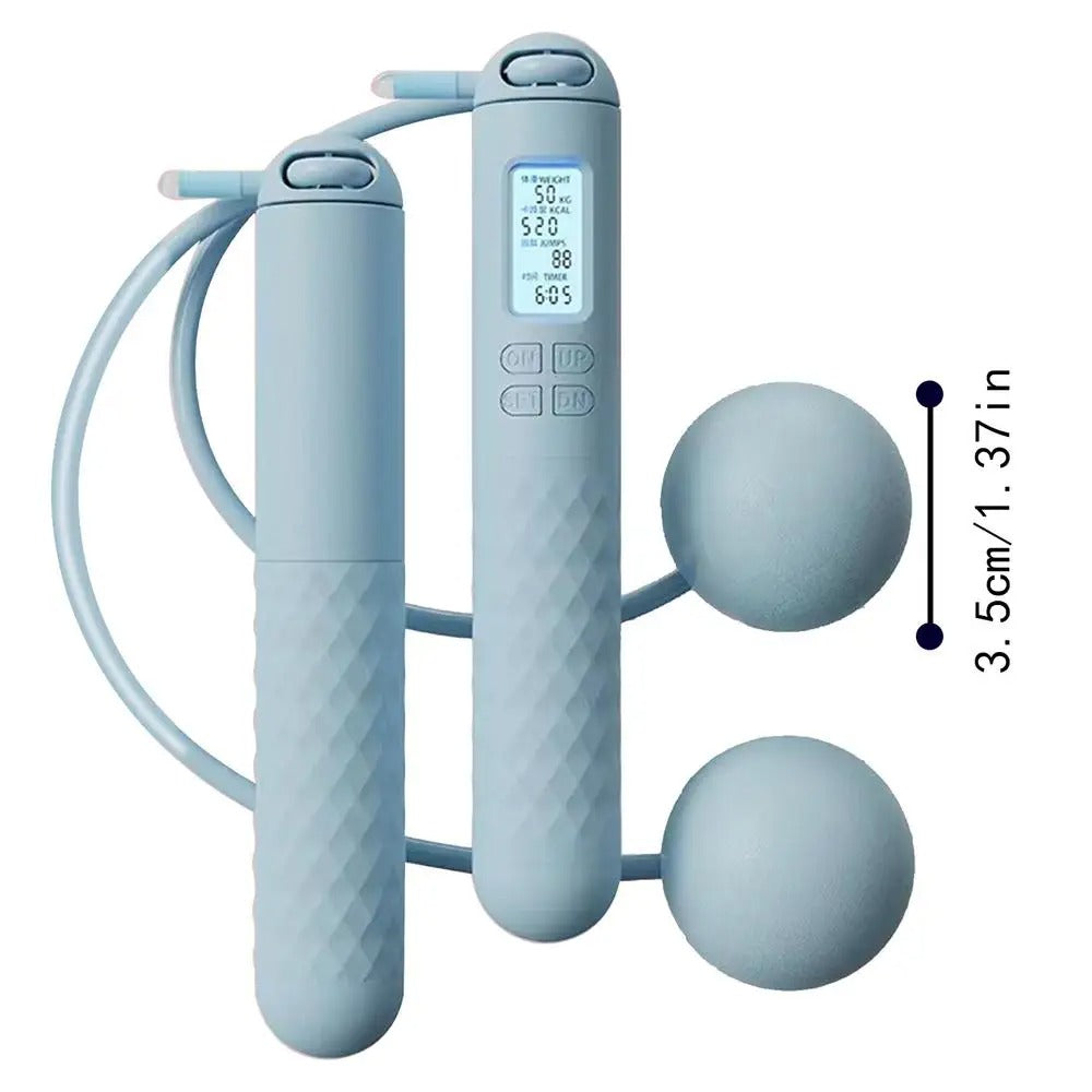 Weighted cordless jump rope, ideal for home gym cardio workouts & endurance training.