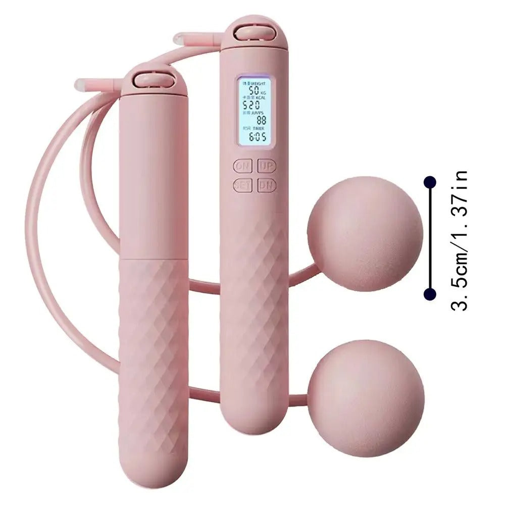 Unisex weighted cordless jump rope, perfect for space-saving cardio & intense workouts.