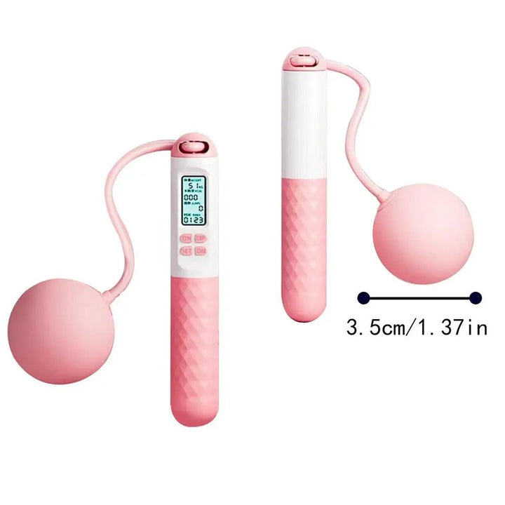 Fitness equipment: Unisex weighted cordless jump rope with smart digital counter for tracking.