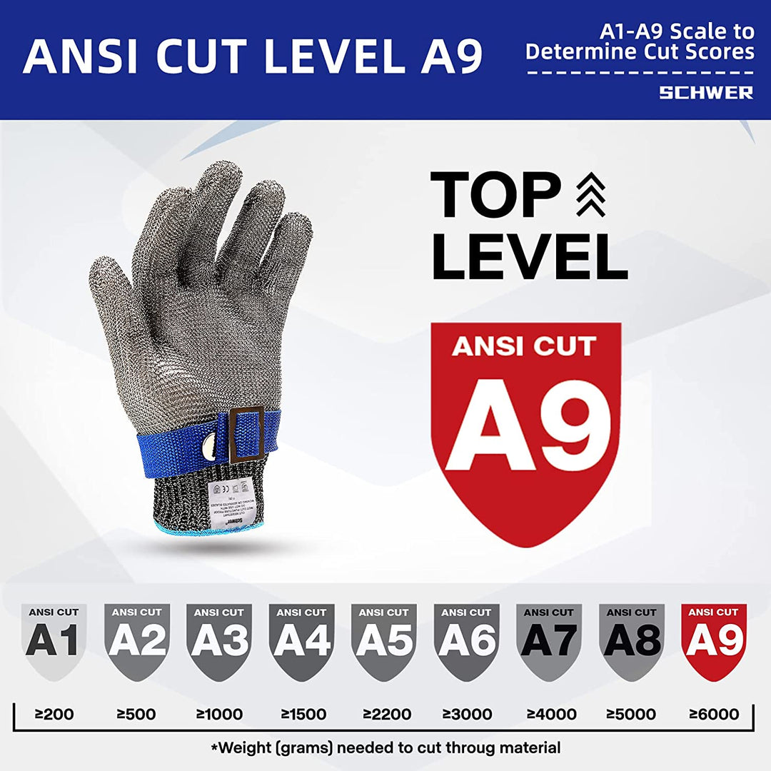 Ultimate cut-resistant safety glove for kitchen food prep, meat processing, and oyster shucking protection.