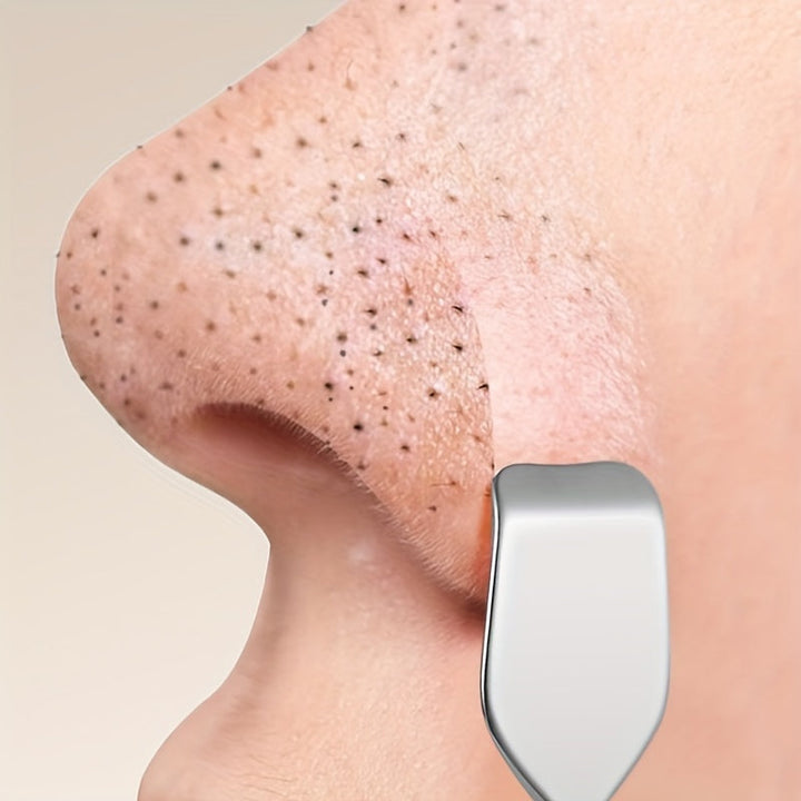 Unisex double blackhead remover tool, stainless steel for clear skin and effective pore cleansing.