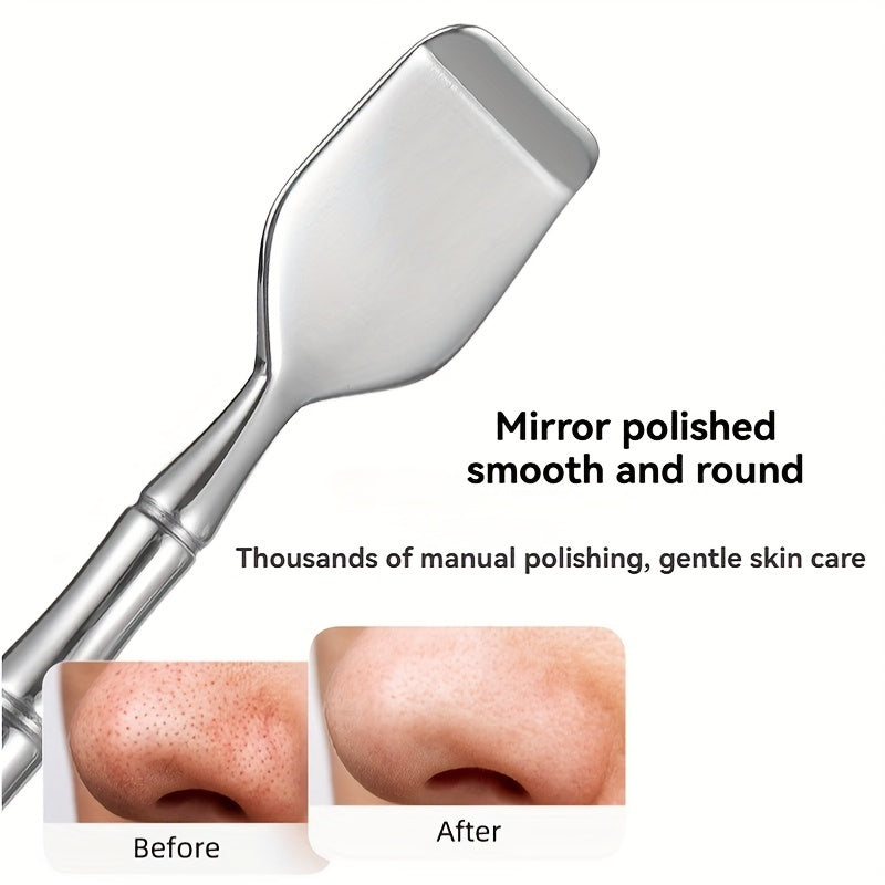 Dual-loop pore cleaner and exfoliator, a precision beauty tool for effective blackhead and blemish removal.