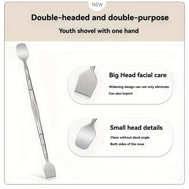 Durable stainless steel skincare tool for targeted blackhead removal and blemish extraction.