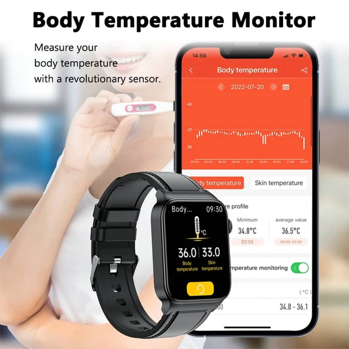 Advanced wellness activity tracker: ECG, blood pressure, heart rate. Ideal for healthy lifestyles.