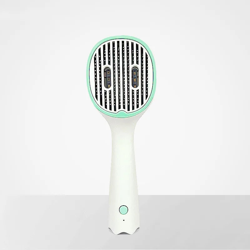Quick styling electric brush for smooth, detangled hair. Unisex beauty tool for frizz control.