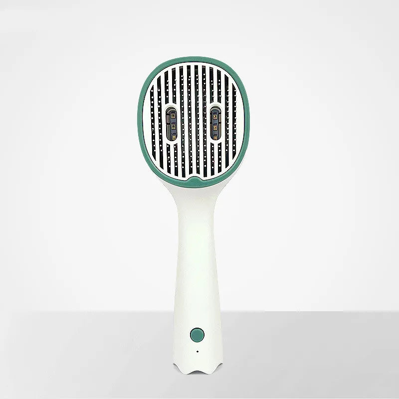 All-in-one electric hairbrush: detangles, smooths, and controls frizz for sleek, quick styling.