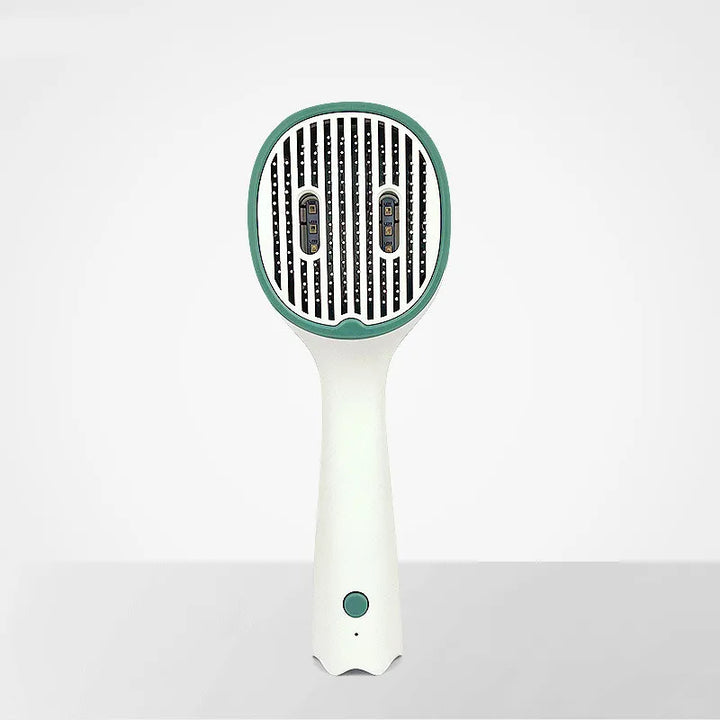 All-in-one electric hairbrush: detangles, smooths, and controls frizz for sleek, quick styling.