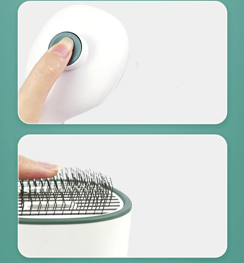Fast-heating unisex electric hairbrush for quick smoothing, detangling, and frizz-free styling.