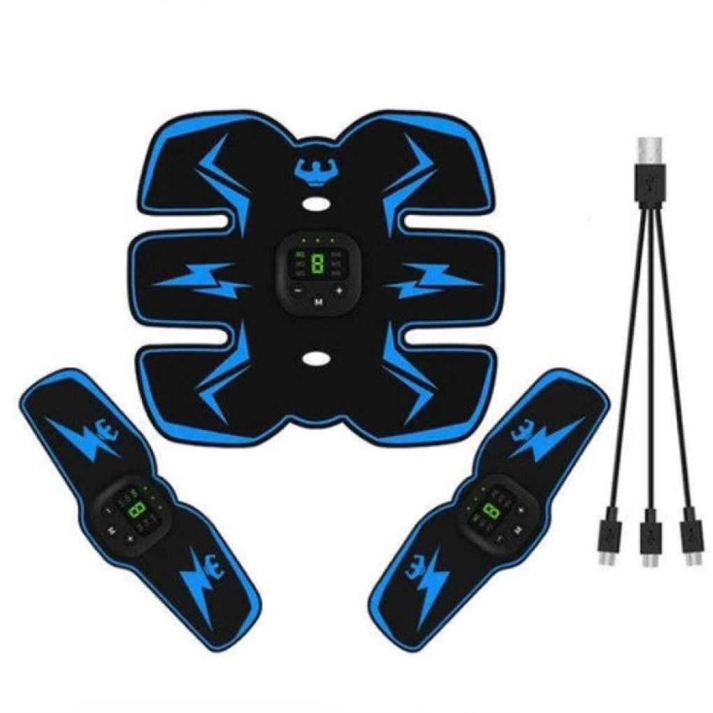 Unisex EMS muscle stimulator for strength training & toning. Home gym fitness equipment, recovery tool.