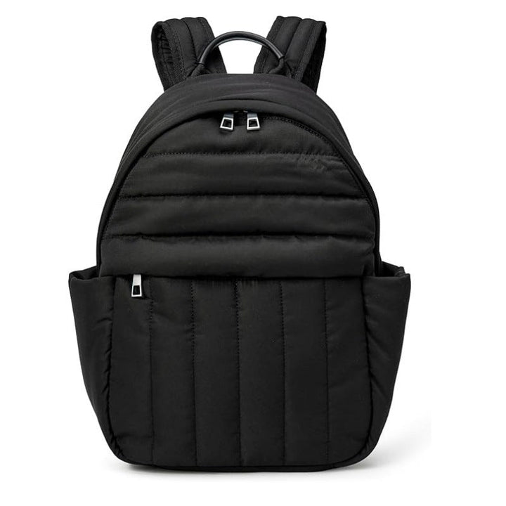 Durable unisex backpack with a breathable back panel and multiple external pockets for easy access during travel.