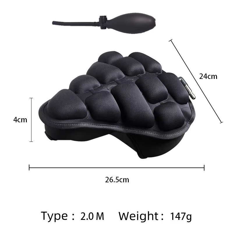 Universal ergonomic bike seat cushion, shock-absorbing for enhanced cycling comfort.