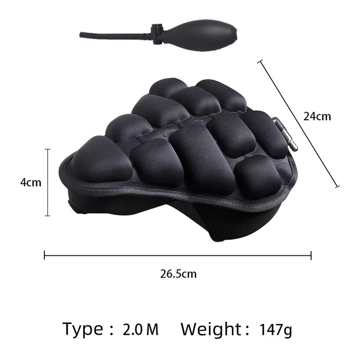 Universal ergonomic bike seat cushion, shock-absorbing for enhanced cycling comfort.