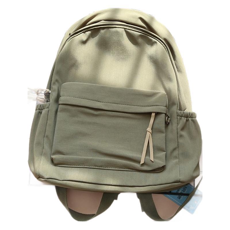 Khaki unisex work & travel backpack, featuring multiple pockets for organization & a comfortable, durable design.