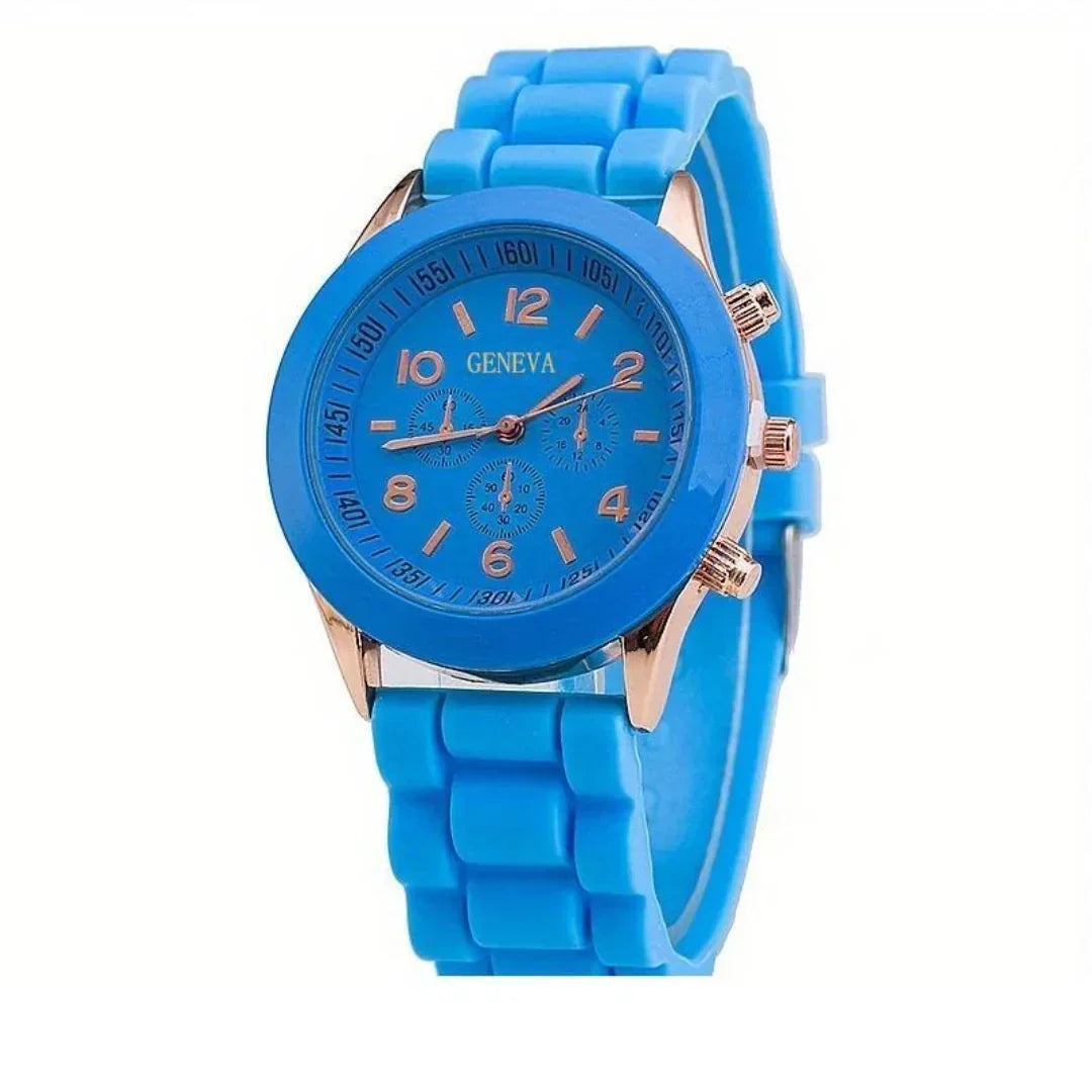 Casual lightweight quartz watch, unisex design for everyday comfort and style.