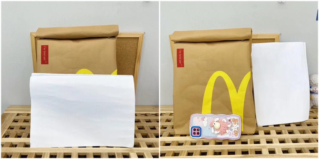 Playful fast food backpack for all. Unisex, spacious, casual style, perfect for student essentials.