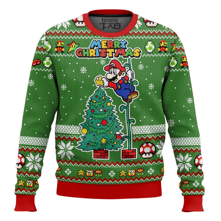Unisex festive print long sleeve top, perfect for cozy holiday style. Features a unique Christmas print for winter comfort.