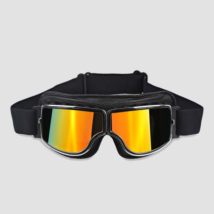 Outdoor sports protective goggles, unisex, anti-fog, UV shield, fits over glasses.