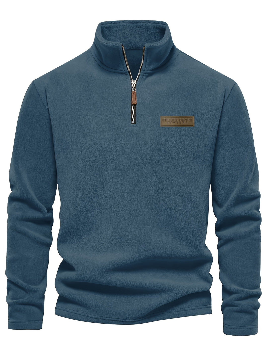 Cozy unisex half-zip pullover with warm fleece lining, ideal for winter comfort & style.