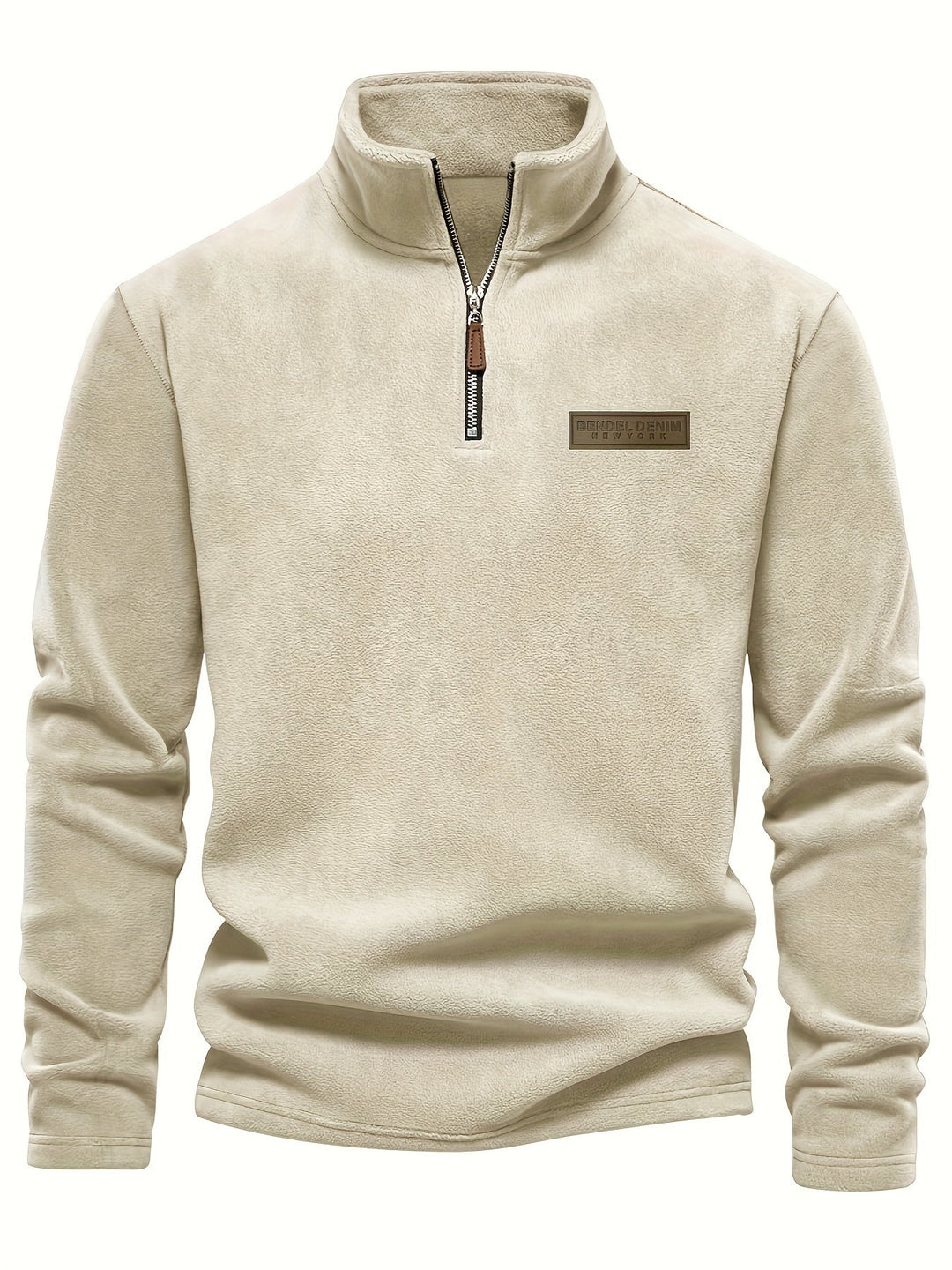Winter-ready unisex fleece-lined half-zip pullover, offering ultimate warmth and comfort.