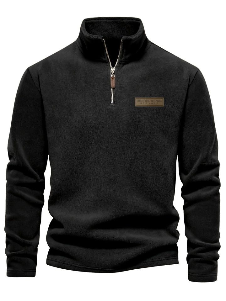 Versatile unisex half-zip pullover, perfect for layering in fall or winter, super warm.