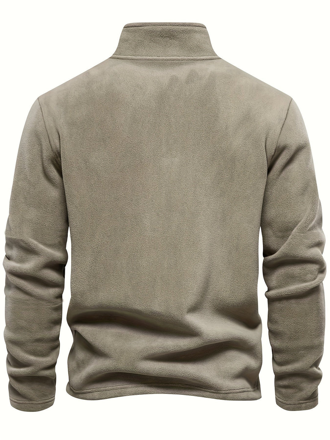 Unisex warm half-zip pullover, excellent for outdoor activities or casual wear in cold weather.