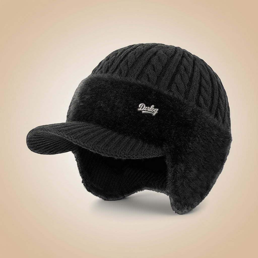 Cozy fleece lined trapper hat, perfect cold weather gear for men and women.